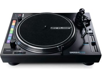 Πλατίνα βινυλίου hi-fi Reloop RP 8000 MK2 μαύρη, κυκλικός δίσκος, βραχίονας ανάγνωσης, οθόνη LCD, έγχρωμα πεντάλ, πρόσοψη με κουμπιά και περιστροφικούς διακόπτες