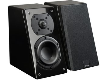 Diffusore Dolby Atmos SVS Prime Elevation nero lucido, trapezoidale, altoparlanti protetti da griglia nera