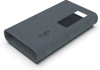 Dunkelgraue iFi Audio iDSD GR 2 Tasche mit Frontöffnung und rechteckigem oberen Fenster