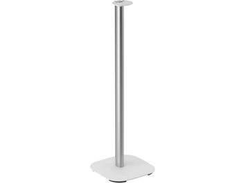 White Vogel's SFS 4113 speaker stand, with slim column, square base with rounded corners and round top plate