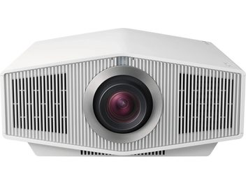 Sony BRAVIA Projektor 9 (VPL-XW8100ES) hvid, frontvisning, central linse, lodrette ventilationsgitre