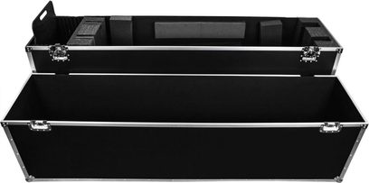 Power Acoustics Flight çift ekran 75/85 için siyah, açık, gümüş kenarlı ekran taşıma kasası