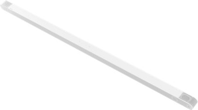 Soundbar Samsung HW-S801B bianca, vista frontale, forma allungata e sottile, griglia metallica sulla parte anteriore