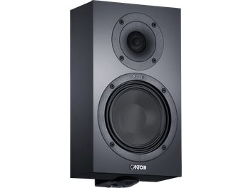 Väggmonterad högtalare Canton GL10 PRO S2 svart, rektangulär front med rund diskant och stor nedre woofer