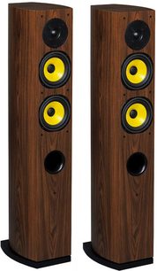 Davis Acoustics Havallon HD søjlehøjttalere i mørkt træ, 4 højttalere, sort firkantet base
