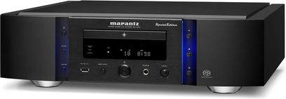 Marantz SA-14S1SE Special Edition sort CD-afspiller, frontpanel med display, knapper og stik, set forfra