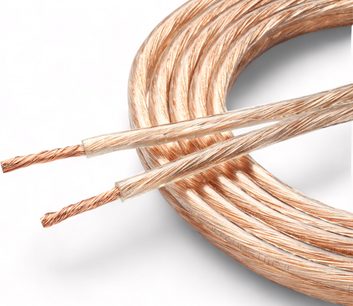 Taga Harmony TAVC-10 C hoparlör kablosu, sarılı görünüm, burulmuş bakır teller, soyulmuş uçlar, pürüzsüz yüzey