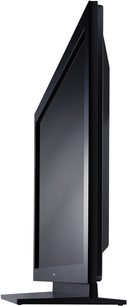 Televizor Pioneer PDP-LX5090H, plochá obrazovka, pohled z boku, černé okraje, černý obdélníkový podstavec
