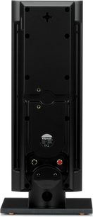 Altavoz de pared Klipsch RP-240D negro, vista trasera con fijación mural y terminales visibles