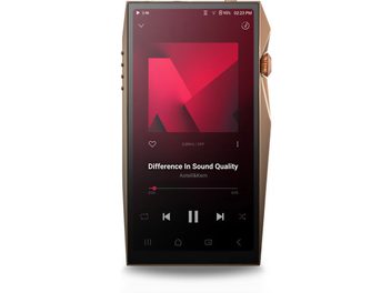 Astell&Kern SP4000T audioplayer i kobber, forfra med berøringsskjerm for avspilling og sidehjul