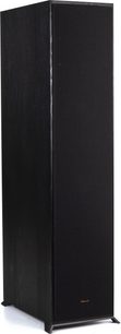 Enceinte colonne Klipsch R-820F noir, vue de face, caisson en bois noir rectangulaire vertical, grille noire sur toute la face avant