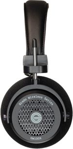 Casque hifi sans-fil Grado GW100x avec arceau en cuir noir, oreillette circulaire en mousse et grille métallique centrale