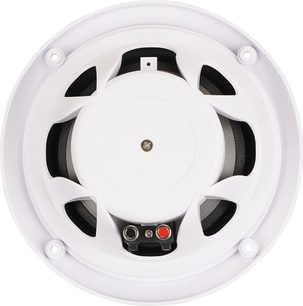 Altavoz de techo empotrable ArtSound MDC64.2 blanco, vista trasera con bornes de conexión