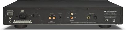 Cambridge Audio Azur 550C sort CD-afspiller, frontvisning, sort front med display, knapper og tilslutninger