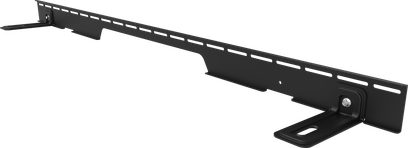 Suport de perete pentru incintă acustică Klipsch Flexus Core 300 negru, bară metalică lungă perforată cu console în formă de L