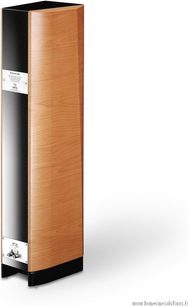 Focal Electra 1027 Be lydsøjle i lyst træ, set forfra, med sort gitter på den nederste del