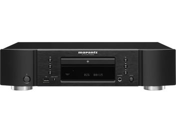 Reproductor de CD Marantz CD6006 negro, panel frontal, vista frontal, pantalla digital, botones y ruedas de control, 2 puertos USB