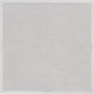 Diffusore da soffitto ArtSound FL101 BT quadrato bianco, griglia in metallo perforato vista frontale