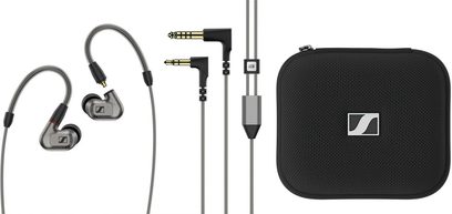 Sennheiser IE 600 svart in-ear hodetelefoner med avtakbart kabel, ørepropper, transportetui og jackadapter