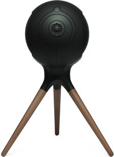 Підставка DEVIALET TREEPOD Deep Forest, дерев'яний штатив з конічними ногами, матове чорне з'єднання, вид спереду