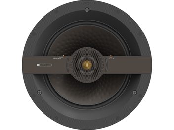 Diffusore da incasso Monitor Audio C2L-CP, pannello frontale con tweeter dorato, membrana nera, griglia metallica