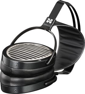 Åben hi-fi hovedtelefon Hifiman Edition X V2 sort, set fra venstre profil, der viser transducer, hovedbøjle og ørepude