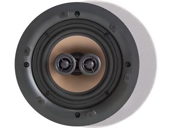 Cassa da incasso a soffitto ArtSound HPRO550 rotonda nero e rame, doppio tweeter centrale, bordo griglia bianco