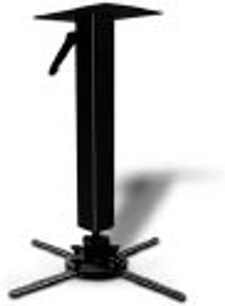 Support de plafond pour vidéo-projecteur Mediastar Ceiling mount 40-70 cm noir, vue de profil, base en X, colonne télescopique
