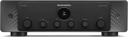 Marantz Model 30 sort integreret stereo hi-fi-forstærker, front med knapper, drejeknapper og CD-display -30 dB, set forfra