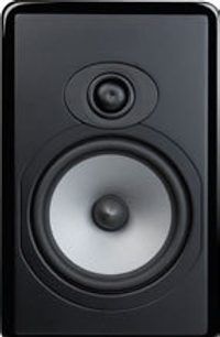 Boston Acoustics RS 260 bibliotekshøjttaler, sort, 2 højttalere, blank plastik, set forfra