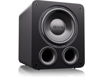 Subwoofer SVS PB-3000 R|Evolution czarny, obudowa drewniana, duży głośnik frontowy i podwójne okrągłe porty bass-reflex