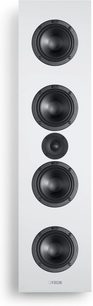 Inbouw-wandluidspreker Canton Atelier InWall 11 wit, vier zwarte basluidsprekers en centrale tweeter