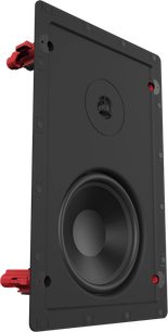 Klipsch CS-16-W Sky Hook Einbaulautsprecher für die Wand, schwarz, Lautsprecher, Anschlüsse, seitliche Rippen