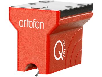 Κεφαλή πικάπ Ortofon MC Quintet Red, φωτεινό κόκκινο ορθογώνιο περίβλημα, λευκές επιγραφές, κάτοψη