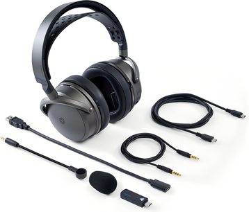 Cuffie gaming Audeze Maxwell 2 Xbox nere con microfono rimovibile, dongle USB e cavi USB‑C e jack da 3,5 mm inclusi