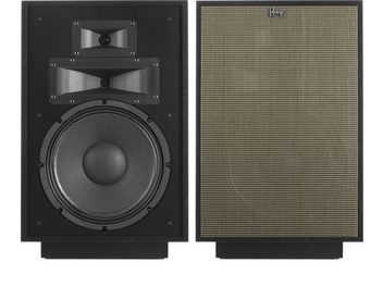 Diffusore a colonna Klipsch Heresy IV nero, 3 altoparlanti, griglia metallica, terminali dorati, legno opaco