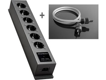 Rozbočovač GigaWatt PF-1 EVO s 6 zásuvkami a napájecím kabelem PowerSync+ 1,5 m s integrovaným síťovým filtrem