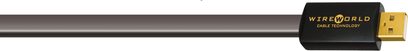 1 meter Wireworld Silver Starlight 7 USB-kabel, USB-stik med guldbelægning, grå kappe, gul skrift på stikket