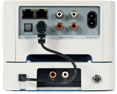 Arcam SonLink audio DAC-konverter, set forfra, lys grå kabinet med digitale og analoge lydstik