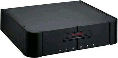 Consonance Ofeo CD-afspiller, set forfra, rektangulært sort kabinet, frontpanel med rød digital skærm og 5 knapper