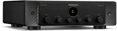 Marantz Model 30 sort hi-fi stereforstærker, frontvisning, 6 drejeknappper, 1 trykknap, central digital skærm