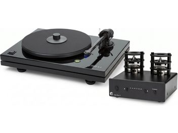 Sort Pro-Ject RPM 5.1 vinylpladespiller med Tube Box E rør-phono-forforstærker