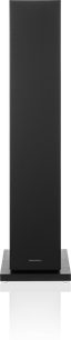 Bowers & Wilkins 603 S3 sort gulvhøjttaler, frontvisning, lodret rektangulær form, mat sort kabinet, blank sort base