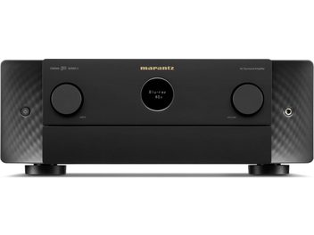 Amplificatore home cinema Marantz Cinema 50 Serie 2 nero, pannello frontale con display circolare centrale e due manopole