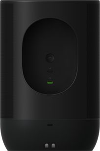Портативна Bluetooth‑колонка Sonos Move 2 чорного кольору, вигляд ззаду з центральною панеллю керування та боковими решітками