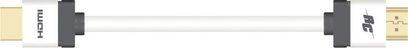 Real Cable HDMI-1 3m white cable with gold-plated HDMI connectors, shown full length from the front view