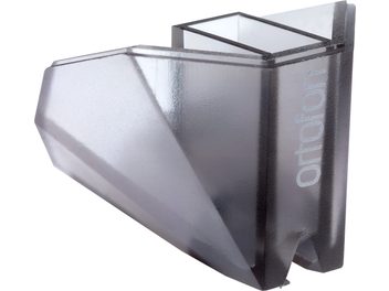 Wkładka gramofonowa Ortofon Stylus 2M Silver, szare teksturowane plastikowe body, wydłużony trójkątny kształt