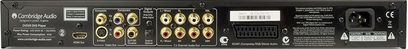 Cambridge Audio DVD99 4K Blu-ray-afspiller, bagside, lyd/video-tilslutninger, HDMI-porte, komponent, koaksial, optisk