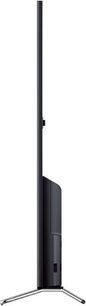 Sony KDL-50W755C fladskærms-tv set fra siden, tynd sort ramme, centralt metalstativ