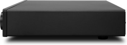 Lettore audio di rete Cambridge Audio CXN V2 nero, vista frontale, forma rettangolare allungata orizzontalmente